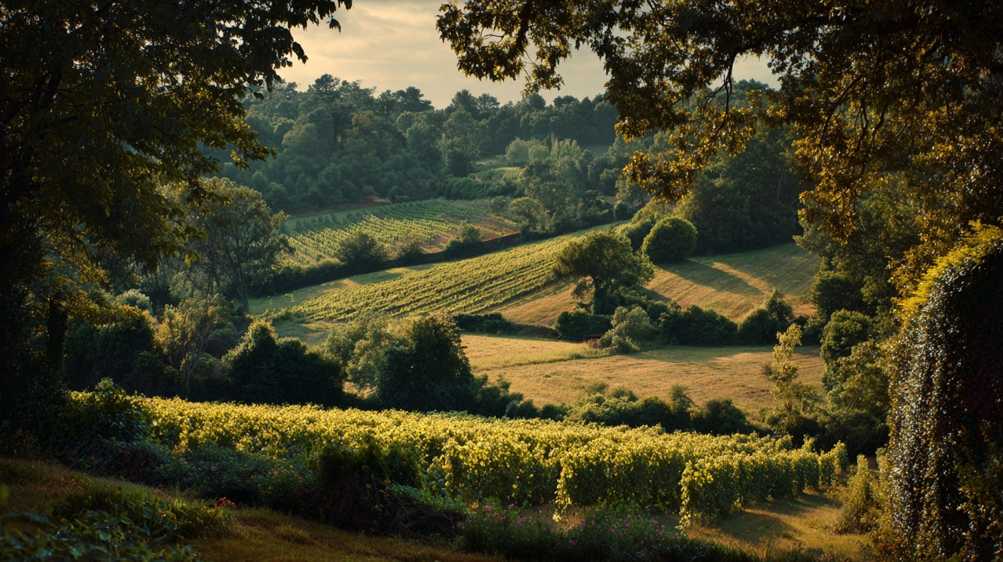 Petite parcelle de vigne isolée dans le paysage guérandais, intégrée à un environnement naturel préservé.